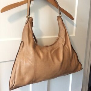 Liz Claiborne Tan Leather Hobo Purse